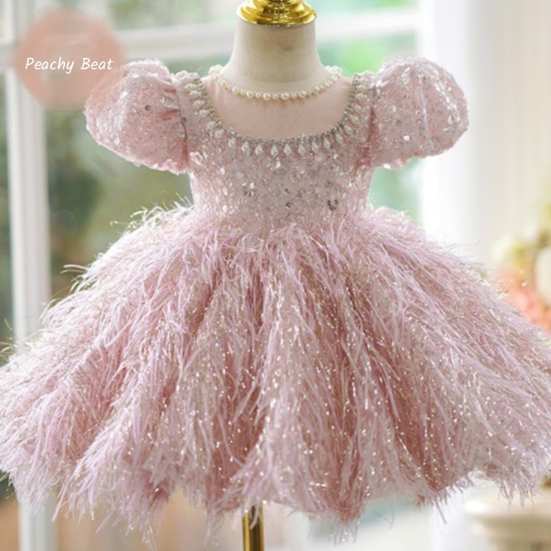 Baby Clothing For Girls - Moda Bebek Kız Prenses Payetler Tüy