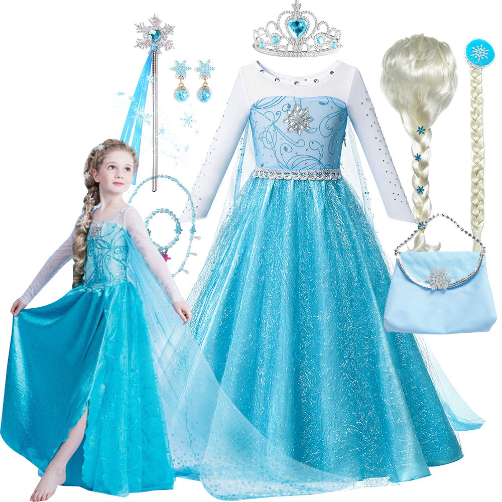 Baby Clothing For Girls - Disney Kız Prenses Elsa Anna Kostüm